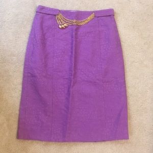 Pretty textured fabric pencil skirt